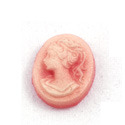 까메오(여인)-타원형 분홍색 (8x10mm)(1개)  
